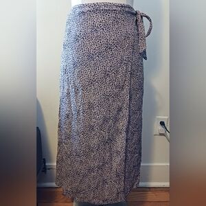 Urban Romantics Womans M Cheetah Leopard Wrap Skirt With Side Bow Midi